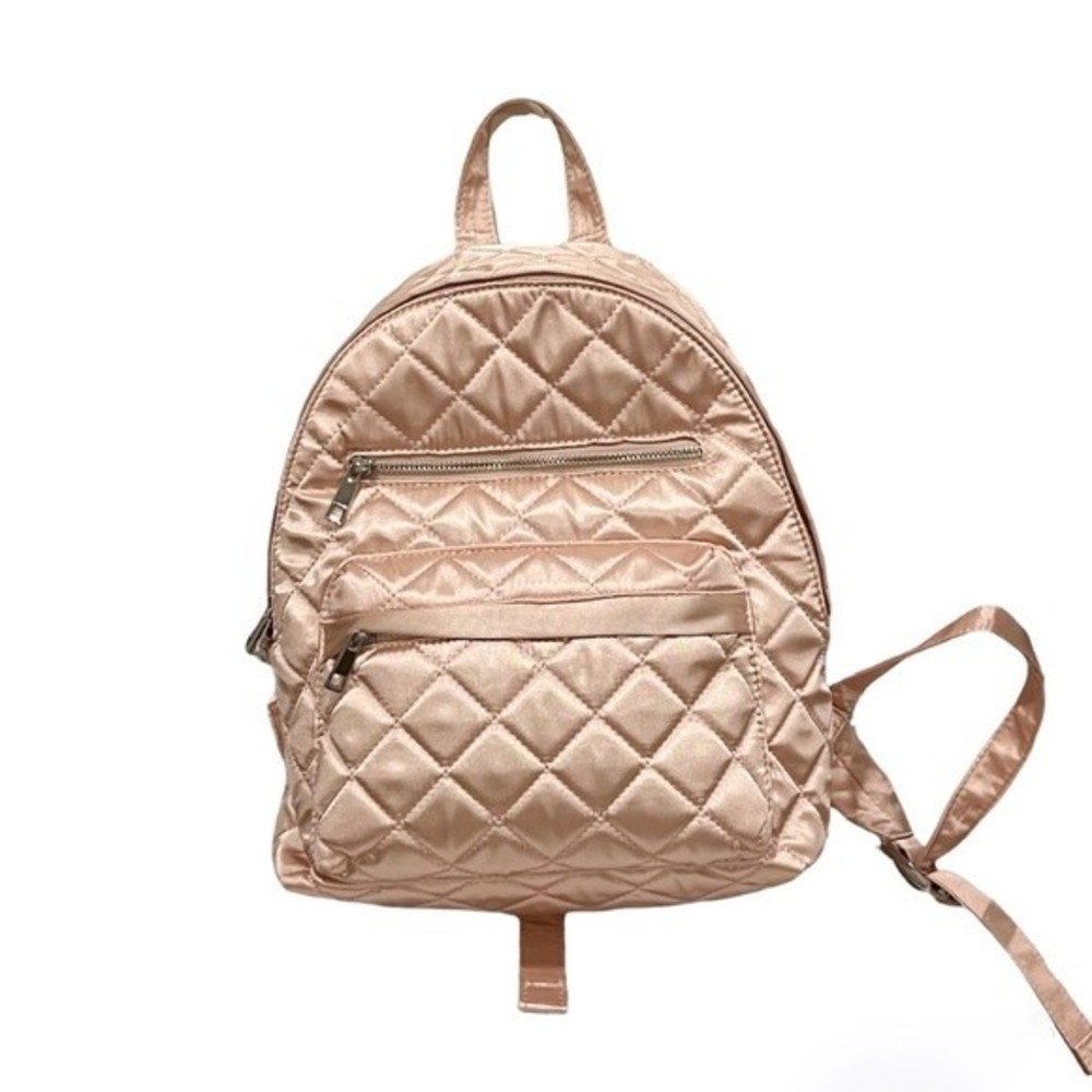 Forever 21 Quilted Pink Sateen Backpack